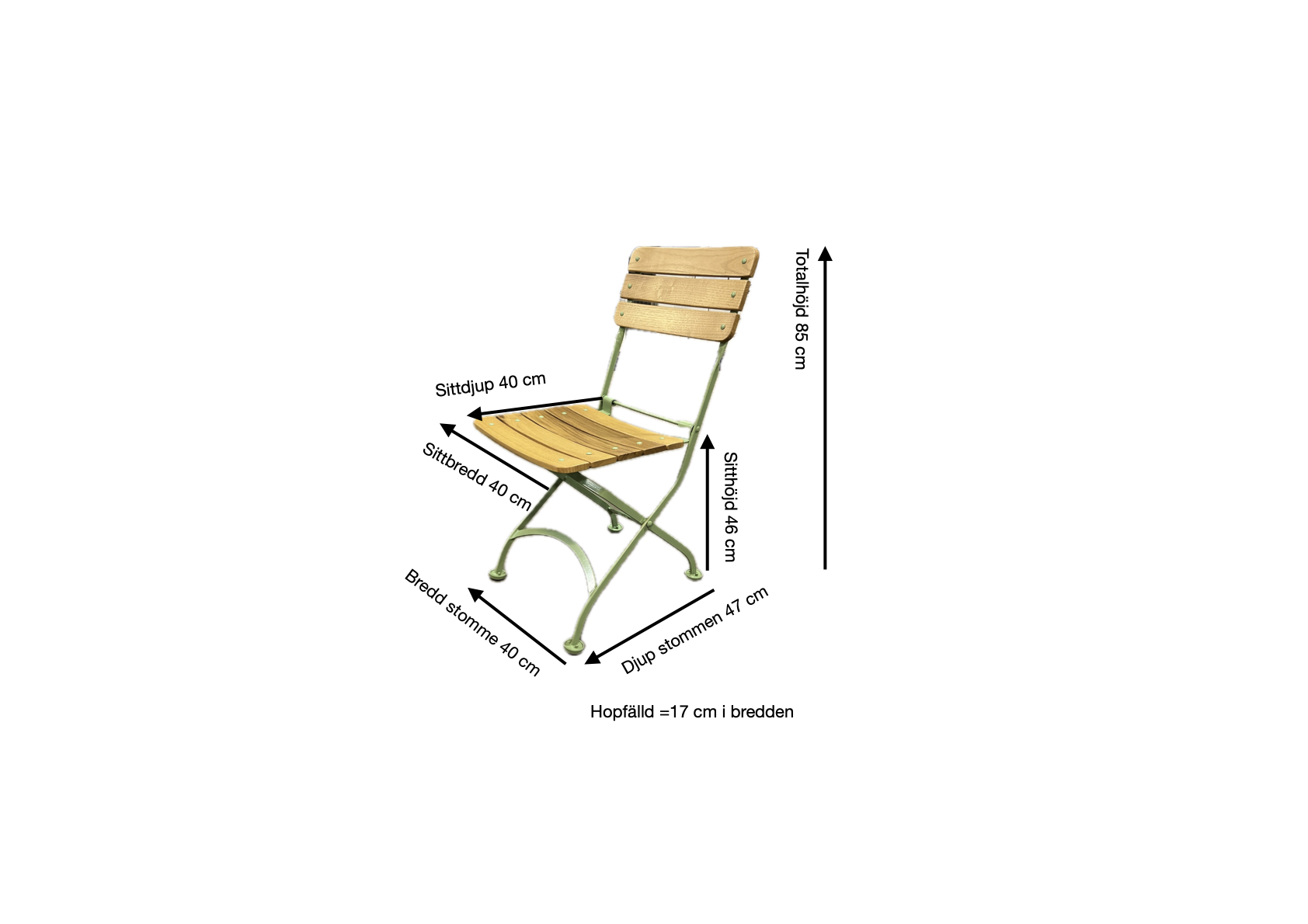 Café Gardenchair Chestnut - Gotland White - 14