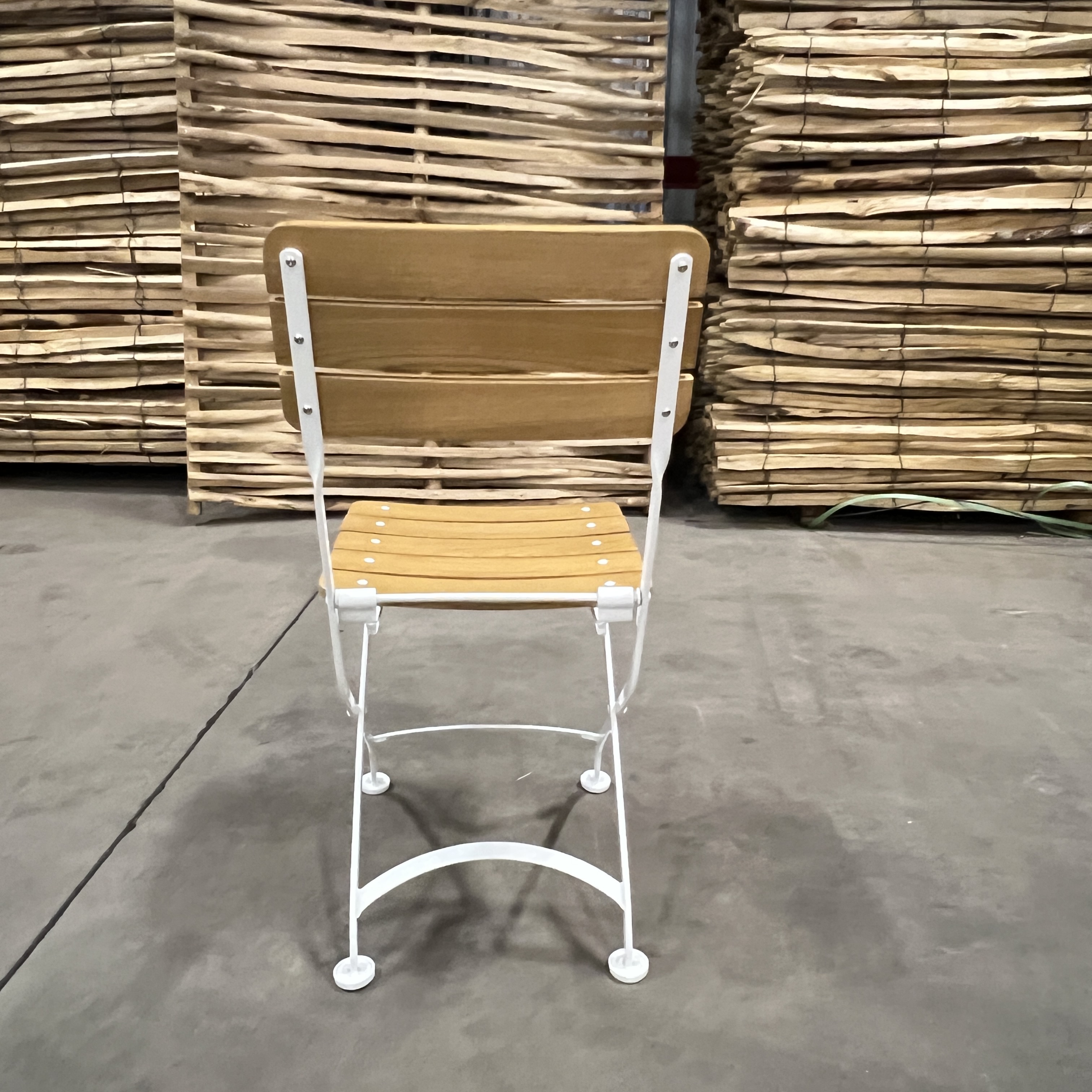 Café Gardenchair Chestnut - Gotland White - 5