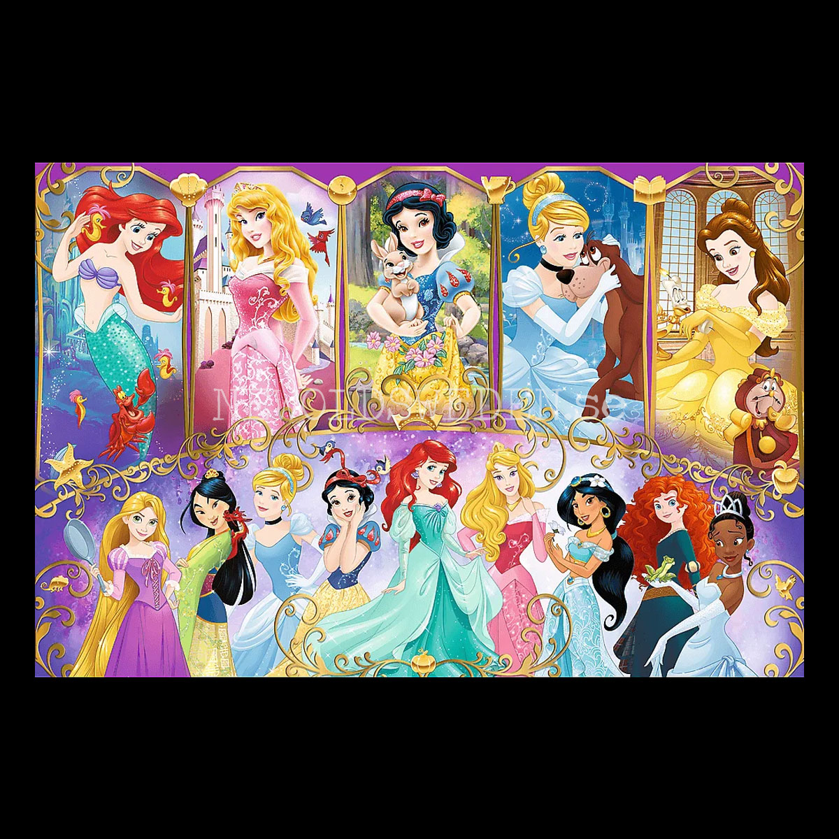 DISNEY PRINCESS - Puzzle - 160 bitar - 41 x 27.5 cm - 2