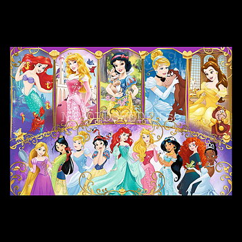 DISNEY PRINCESS - Puzzle - 160 bitar - 41 x 27.5 cm