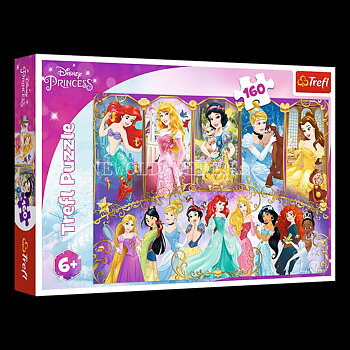 DISNEY PRINCESS - Puzzle - 160 bitar - 41 x 27.5 cm