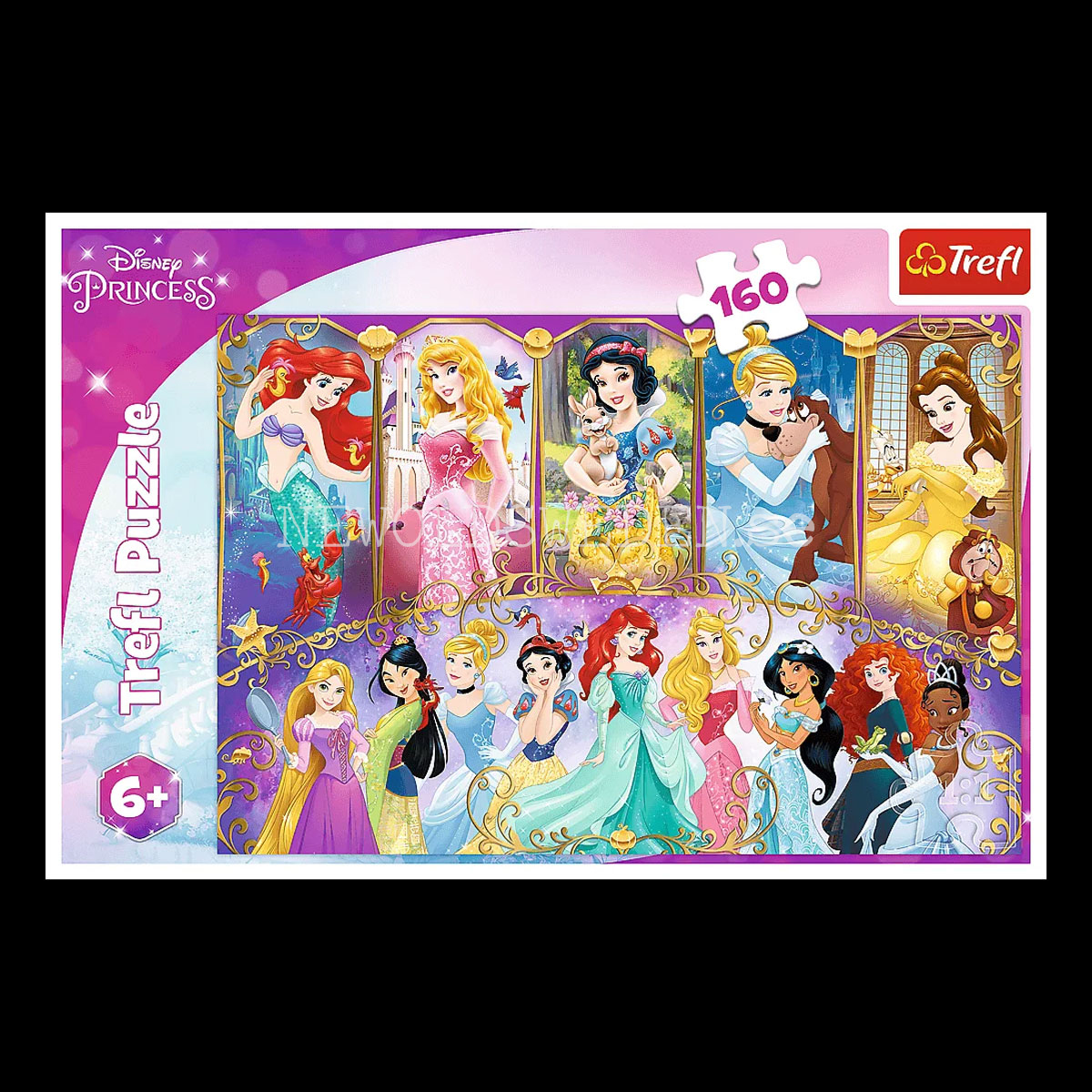 DISNEY PRINCESS - Puzzle - 160 bitar - 41 x 27.5 cm - 3