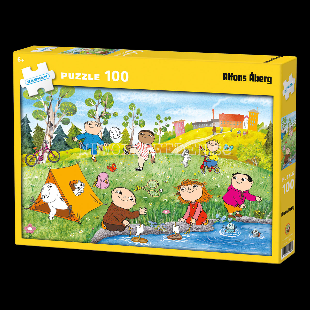 ALFONS ÅBERG VÄNSKAP - Puzzle 100 bitar 30 x 50 cm - Gunilla Bergström