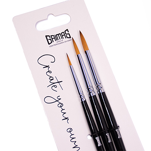 Pensel Set Bruch Artificial Hair ROUND  - 3 Penslar - 3
