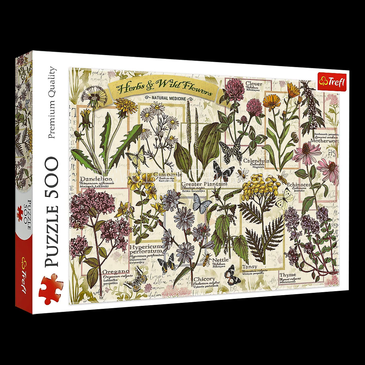 HERBS & WILD FLOWERS - Puzzle - 500 bitar - 48 x 34 cm