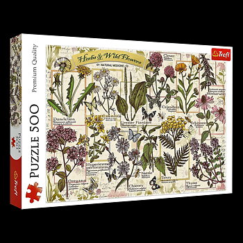 HERBS & WILD FLOWERS - Puzzle - 500 bitar - 48 x 34 cm