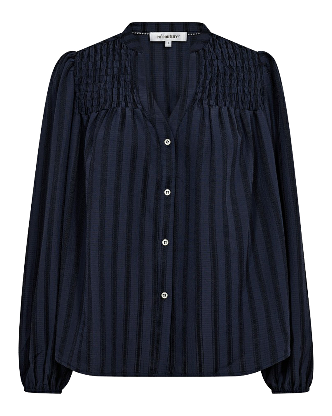 Blus Lulu smock randig blå