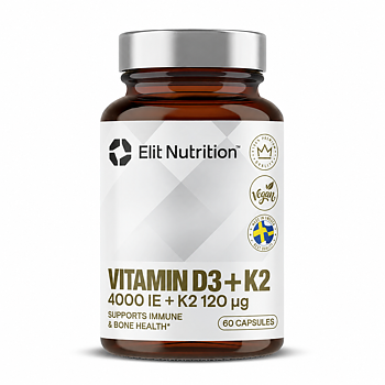 VITAMIN D3 + K2 - 4000 IU, 60 tabletter