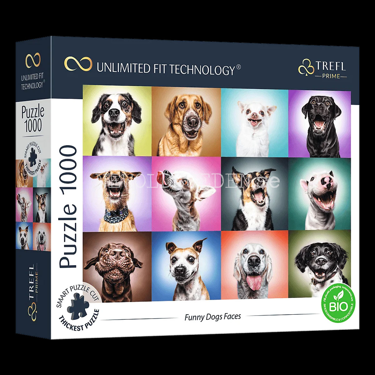 FUNNY DOGS FACES- Puzzle - 1000 bitar - 68.3 x 48 cm
