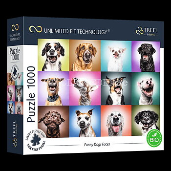 FUNNY DOGS FACES- Puzzle - 1000 bitar - 68.3 x 48 cm