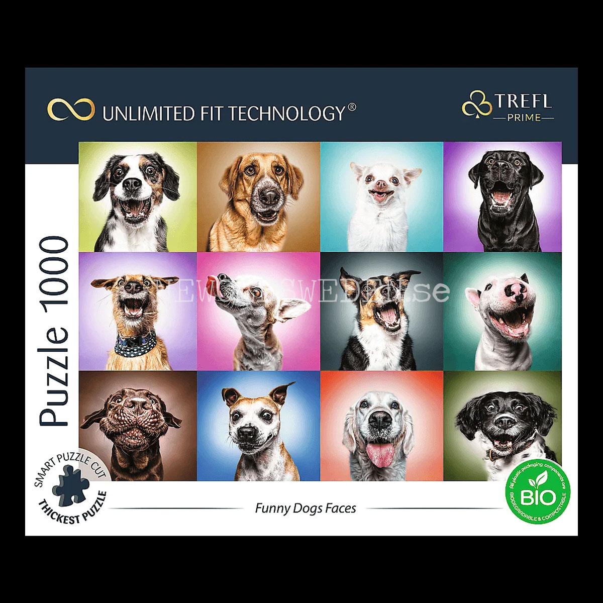 FUNNY DOGS FACES- Puzzle - 1000 bitar - 68.3 x 48 cm - 3