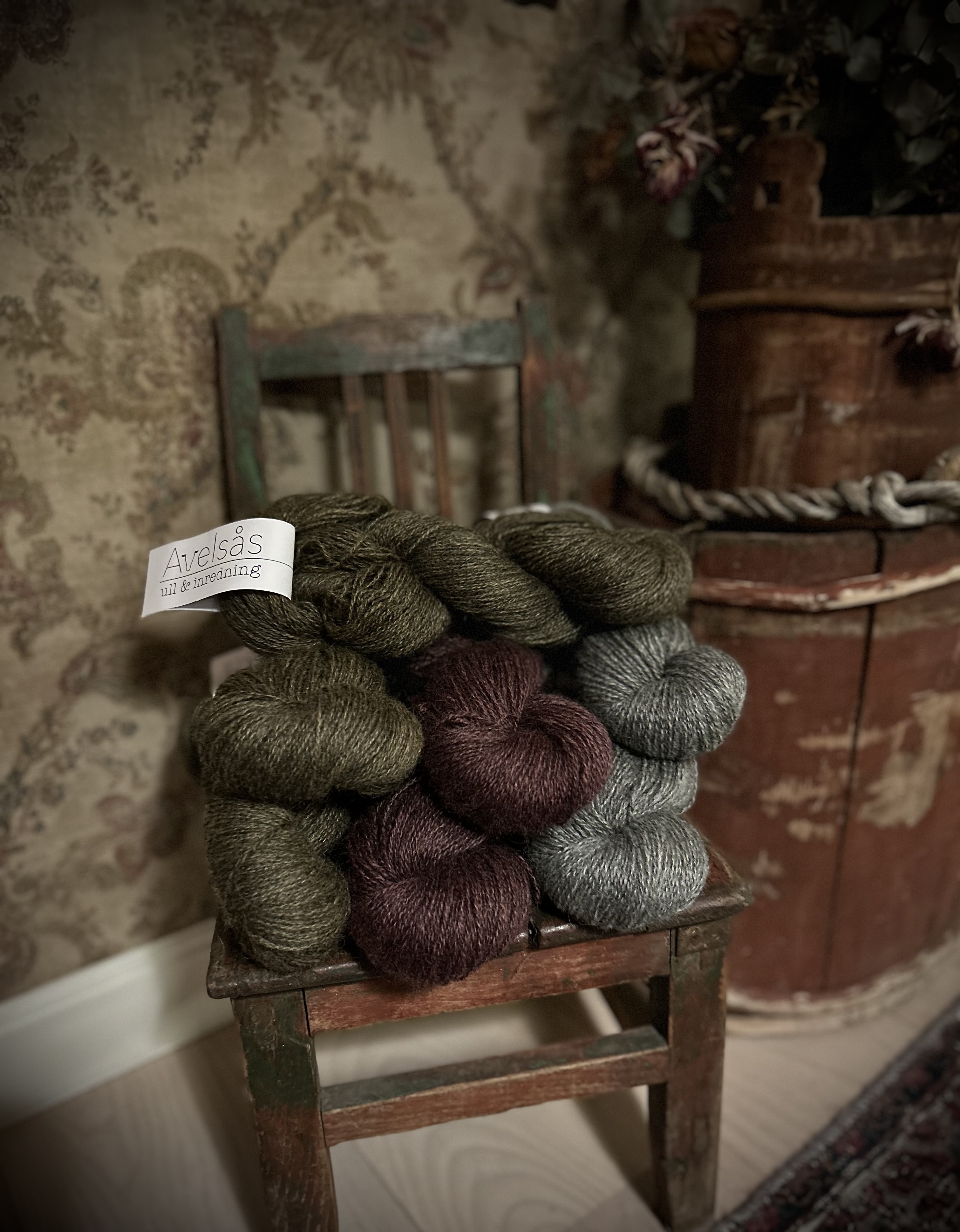 Spruce bark 2-ply Gotland lambswool yarn - 2