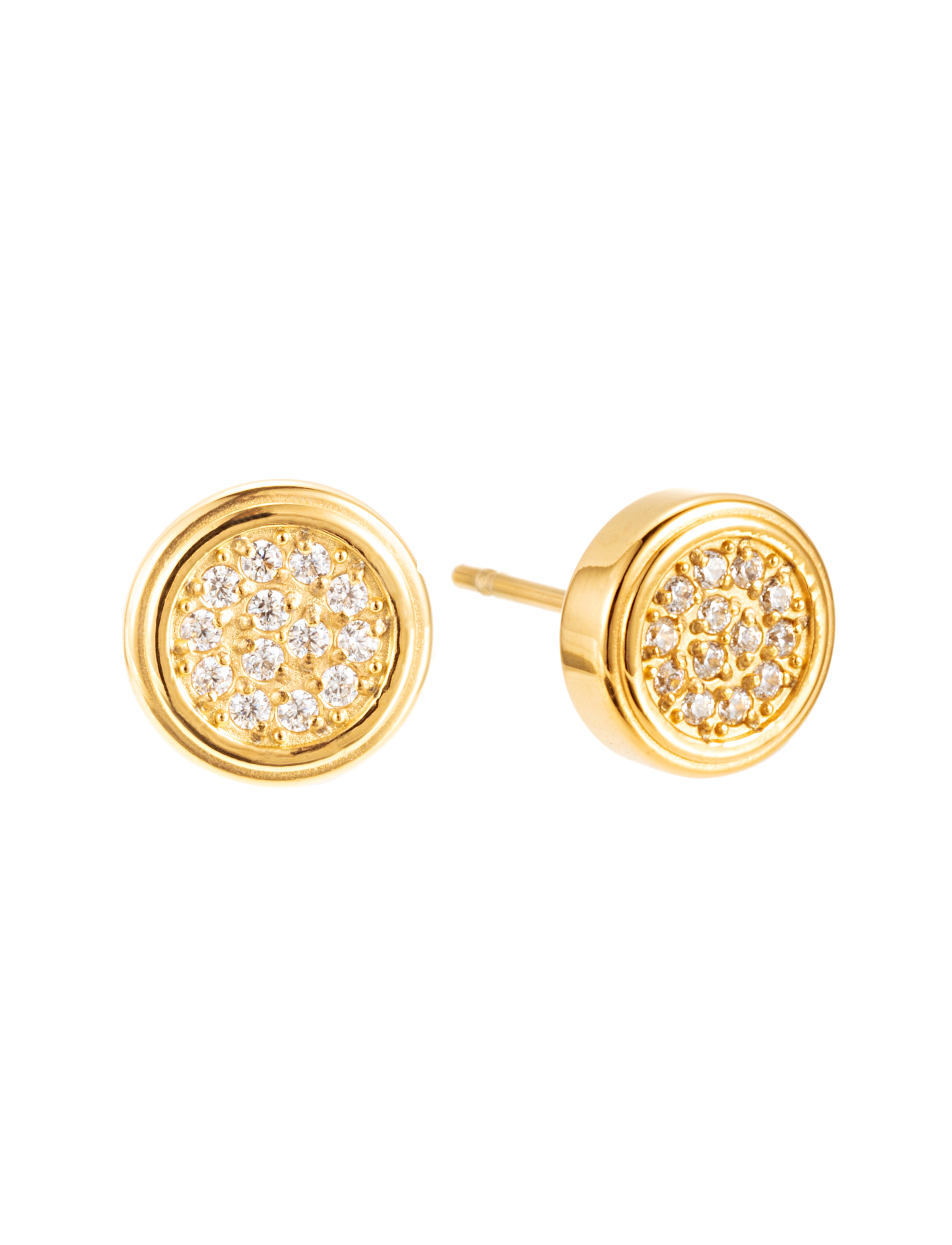 Multicrystal stud gold