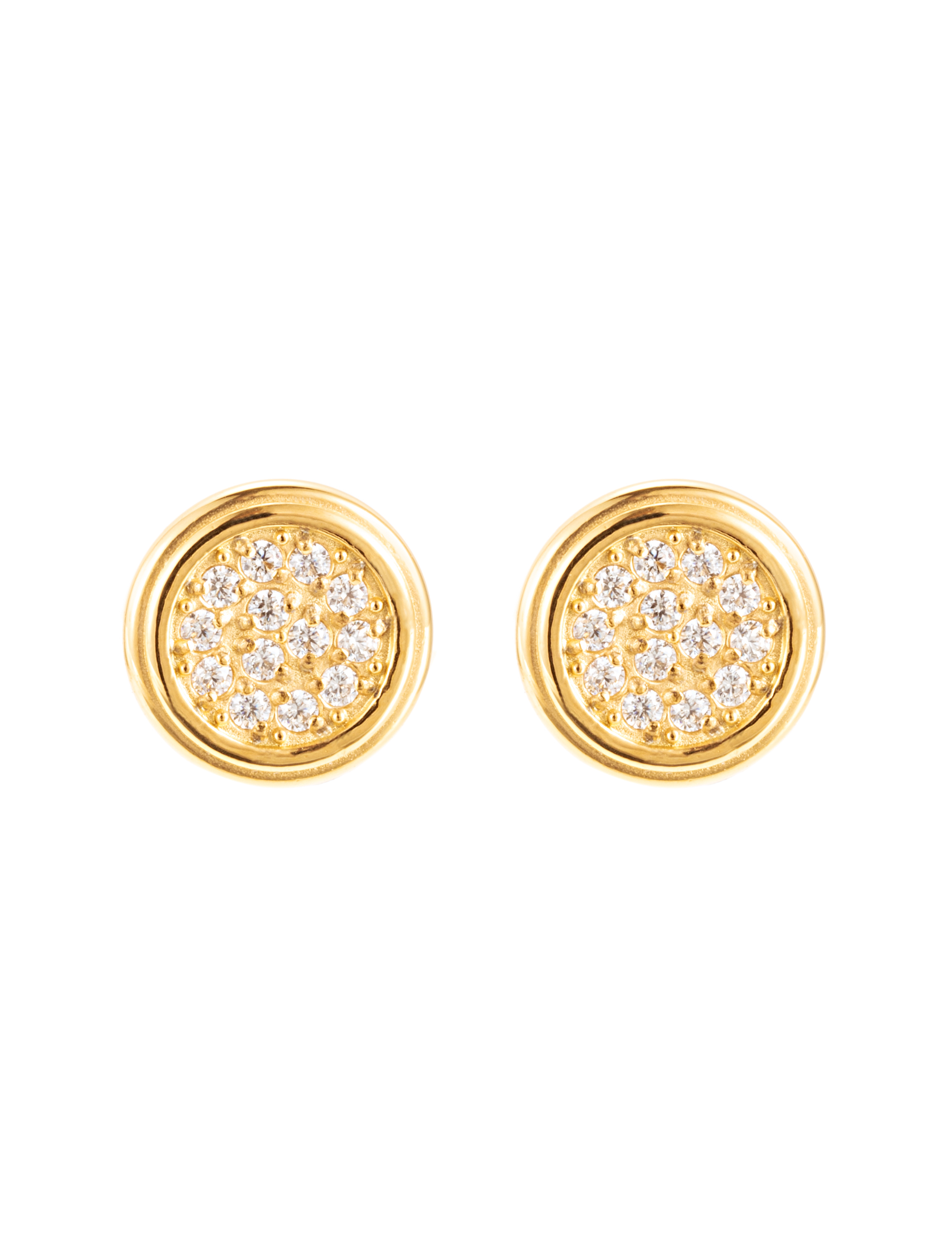 Multicrystal stud gold - 3