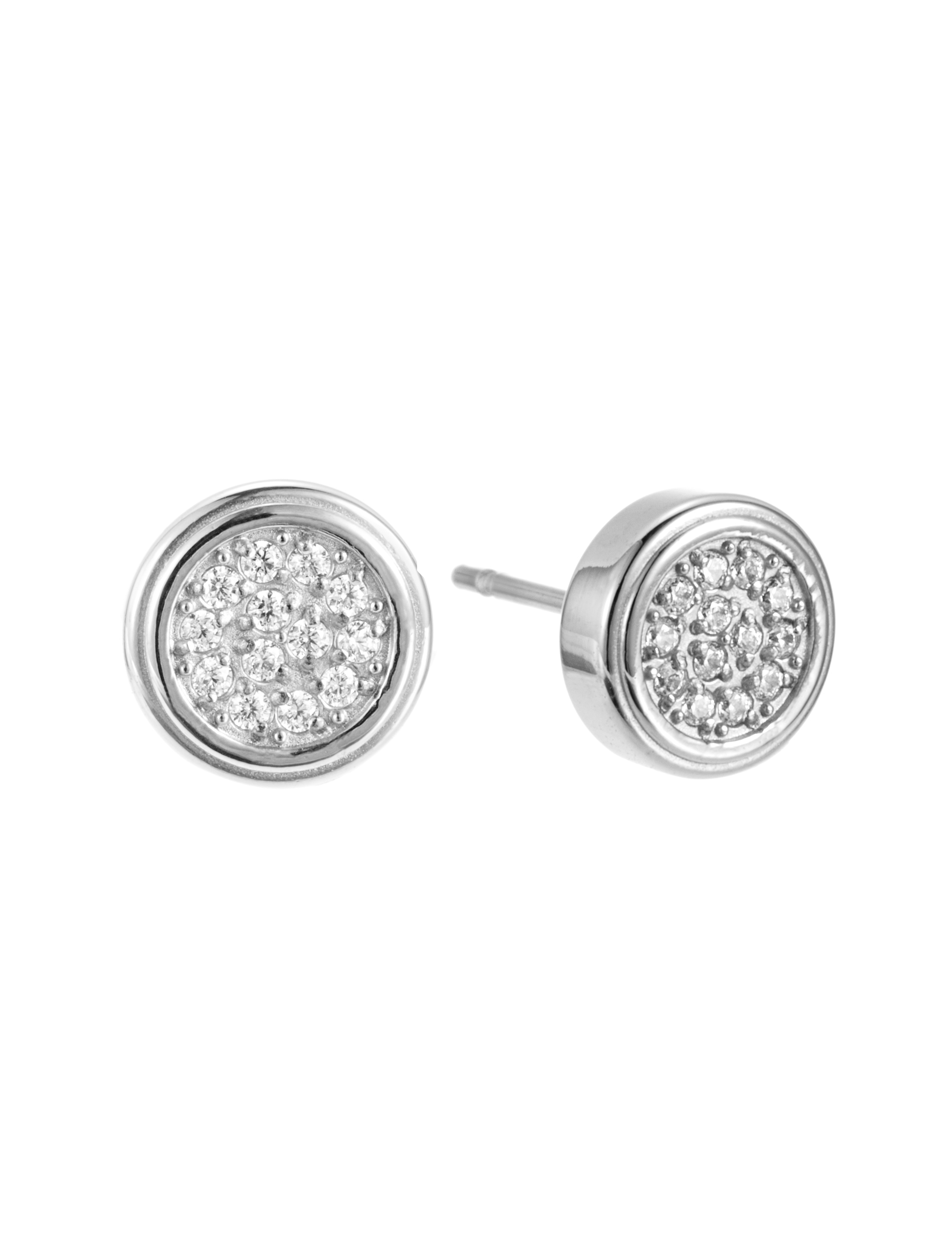 Multicrystal stud silver