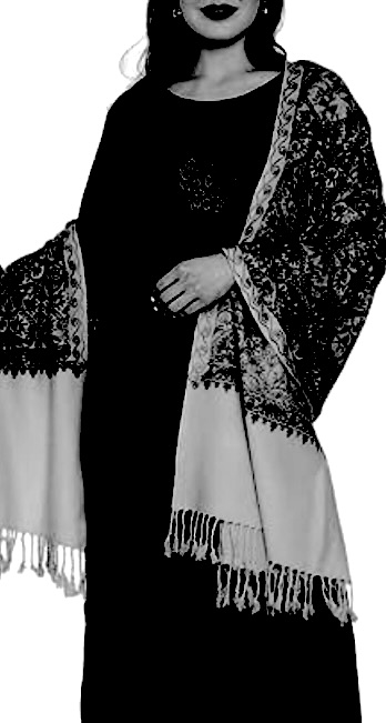 Soria broderad kashmirsjal - 4