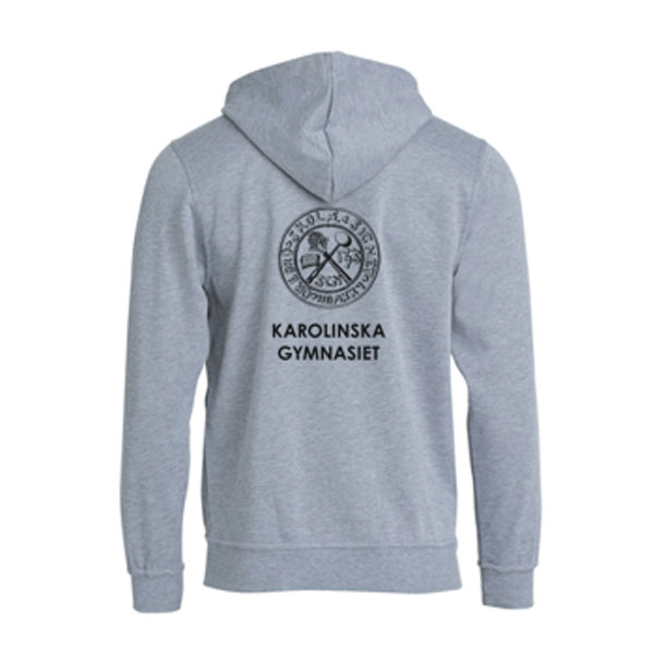 Hood stort tryck på rygg Unisex (Karolinska Gymnasiet)