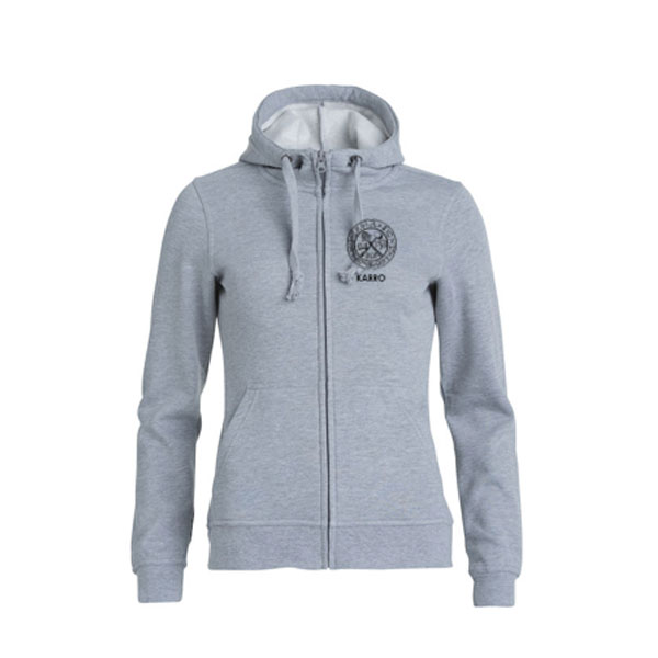 Hoodie zip litet tryck bröst Dam (Karolinska Gymnasiet) - 2