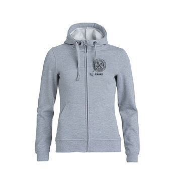 Hoodie zip litet tryck bröst Dam (Karolinska Gymnasiet)
