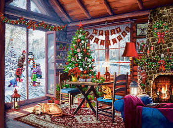 Christmas Cottage, puslespil med 2000 brikker (C-200962)