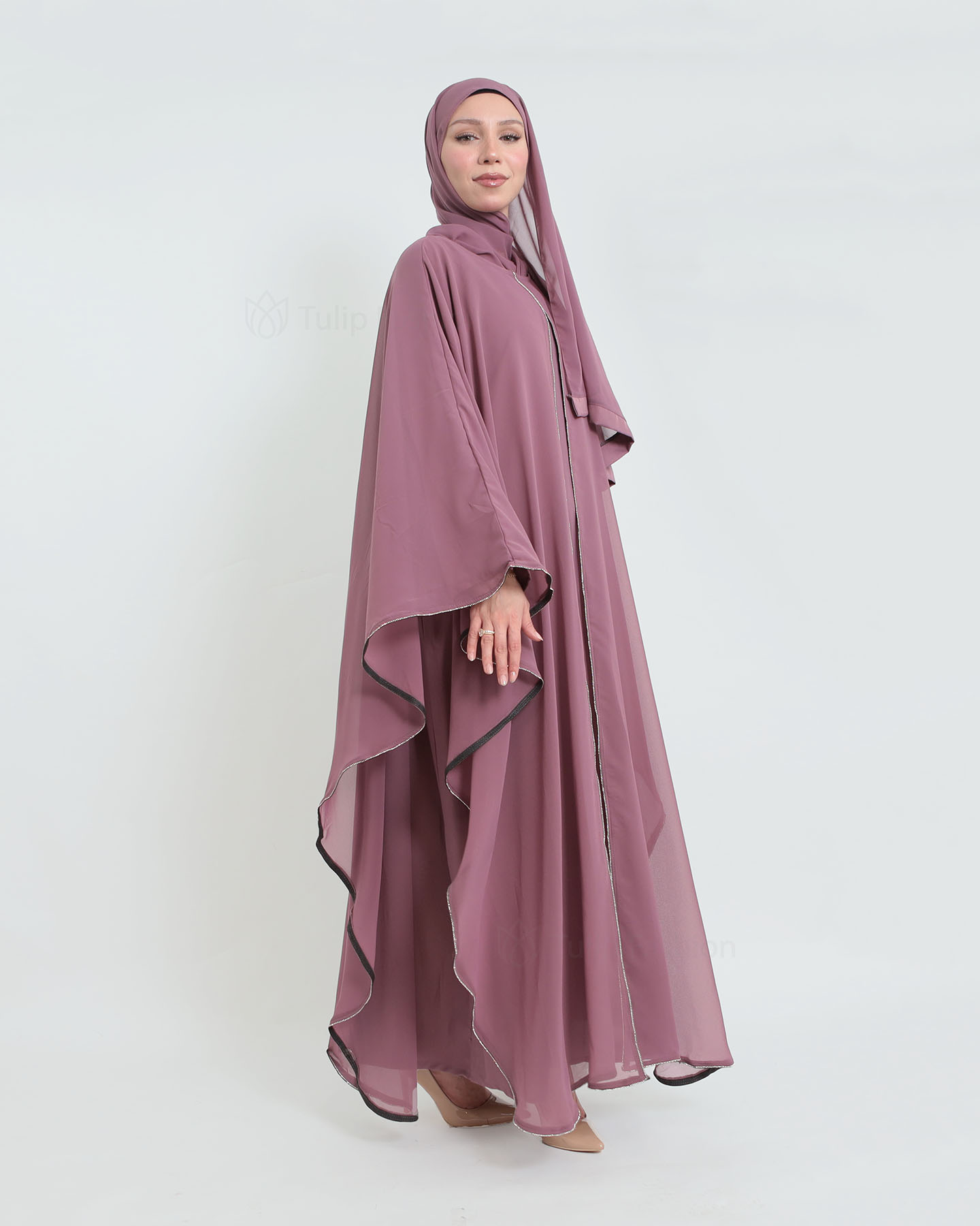 Abaya - Mauve - 2