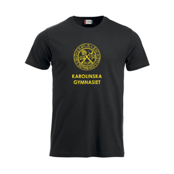 T-shirt bomull stort tryck Unisex (Karolinska Gymnasiet)
