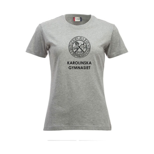 T-shirt bomull stort tryck Dam (Karolinska Gymnasiet)