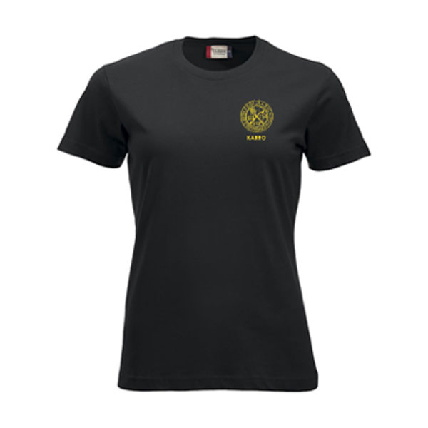 T-shirt bomull litet tryck Dam (Karolinska Gymnasiet)
