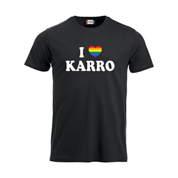 T-shirt bomull stort tryck hjärta Unisex (Karolinska Gymnasiet)