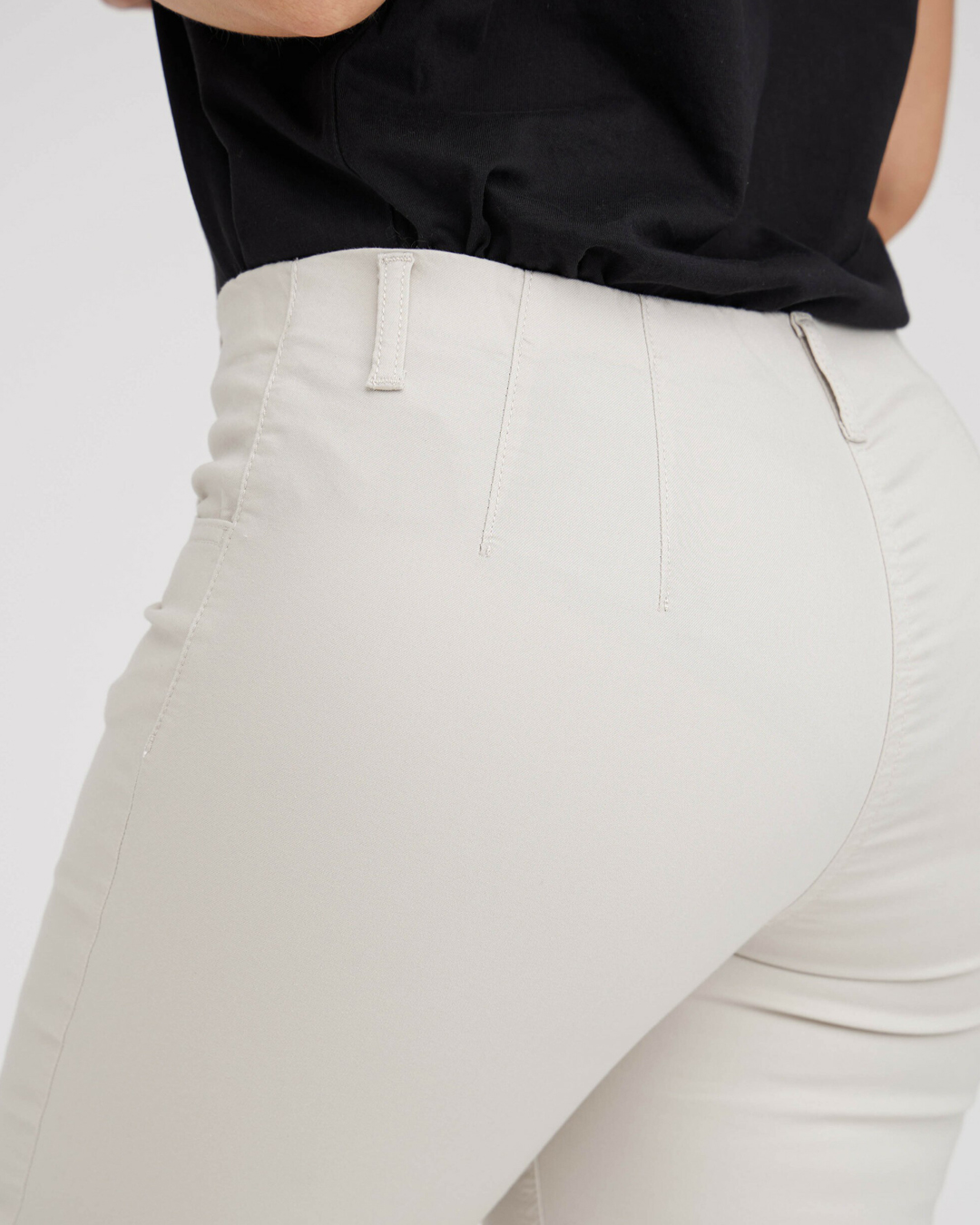 Mirakelbyxa Kelly bomull kort grey-sand - 3