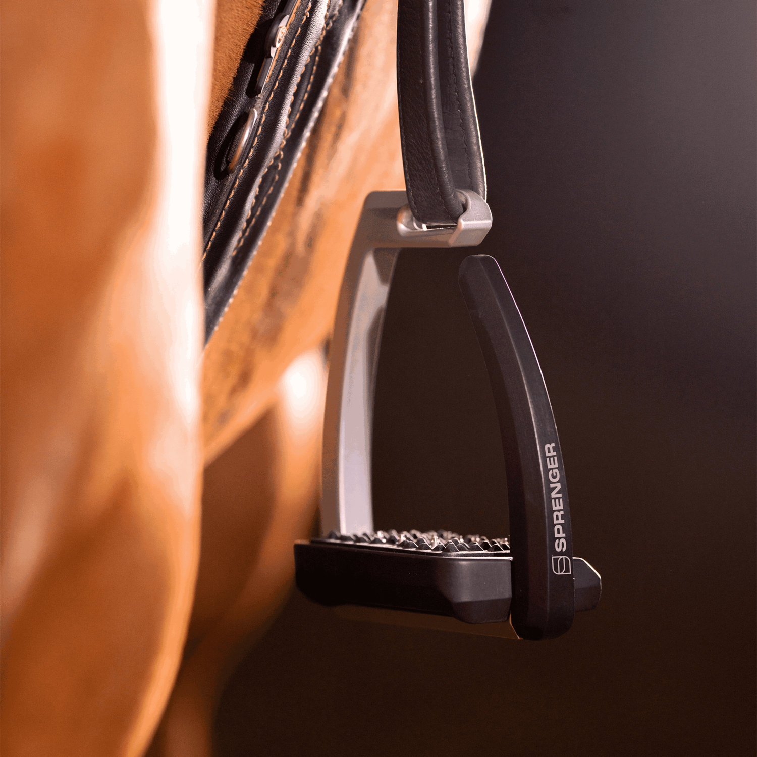 Sprenger Aero Stirrups with Spikes, Size 120 mm - Silver Anodized - Innovation
