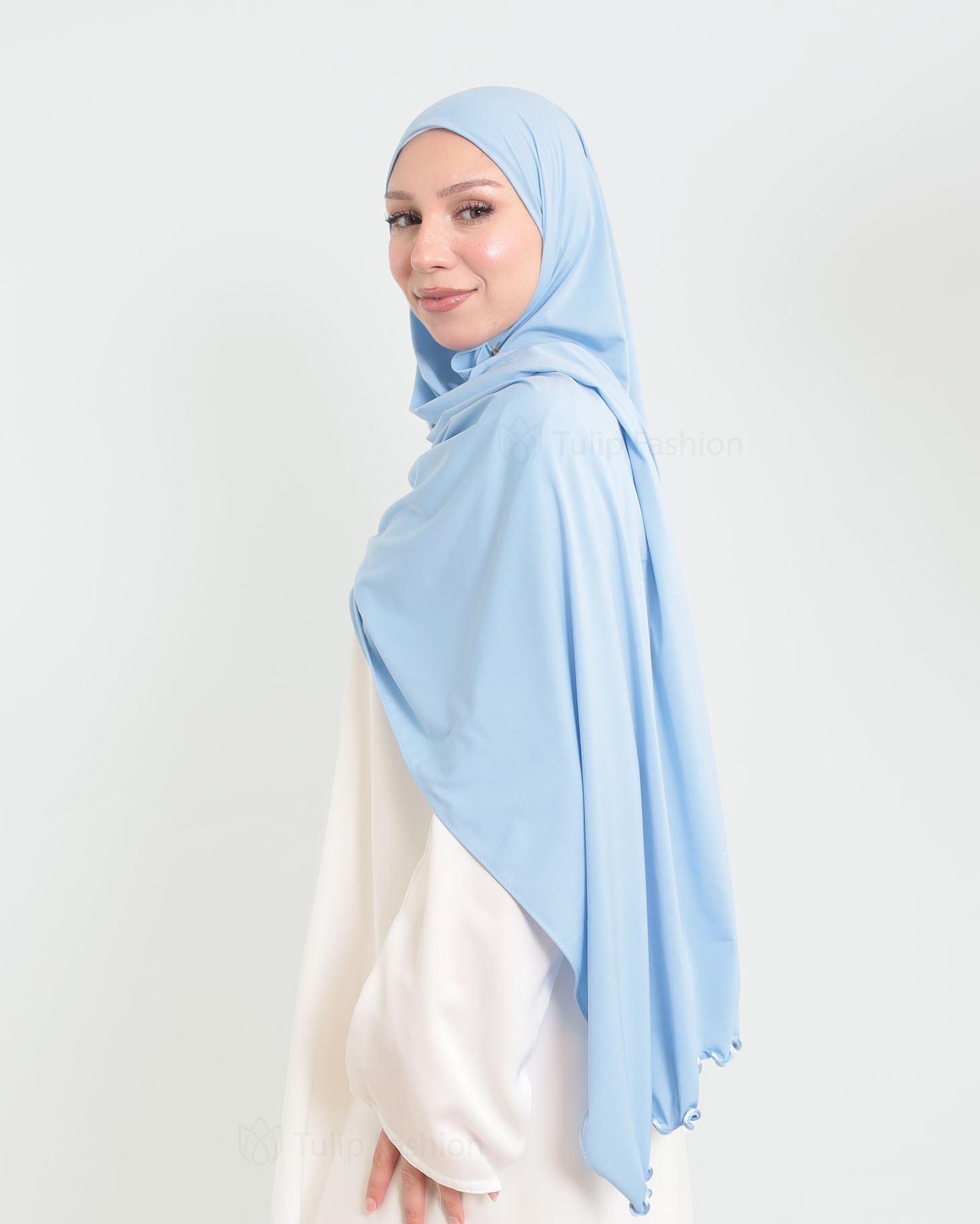 Hijab - Lycra - Sky blue - 3