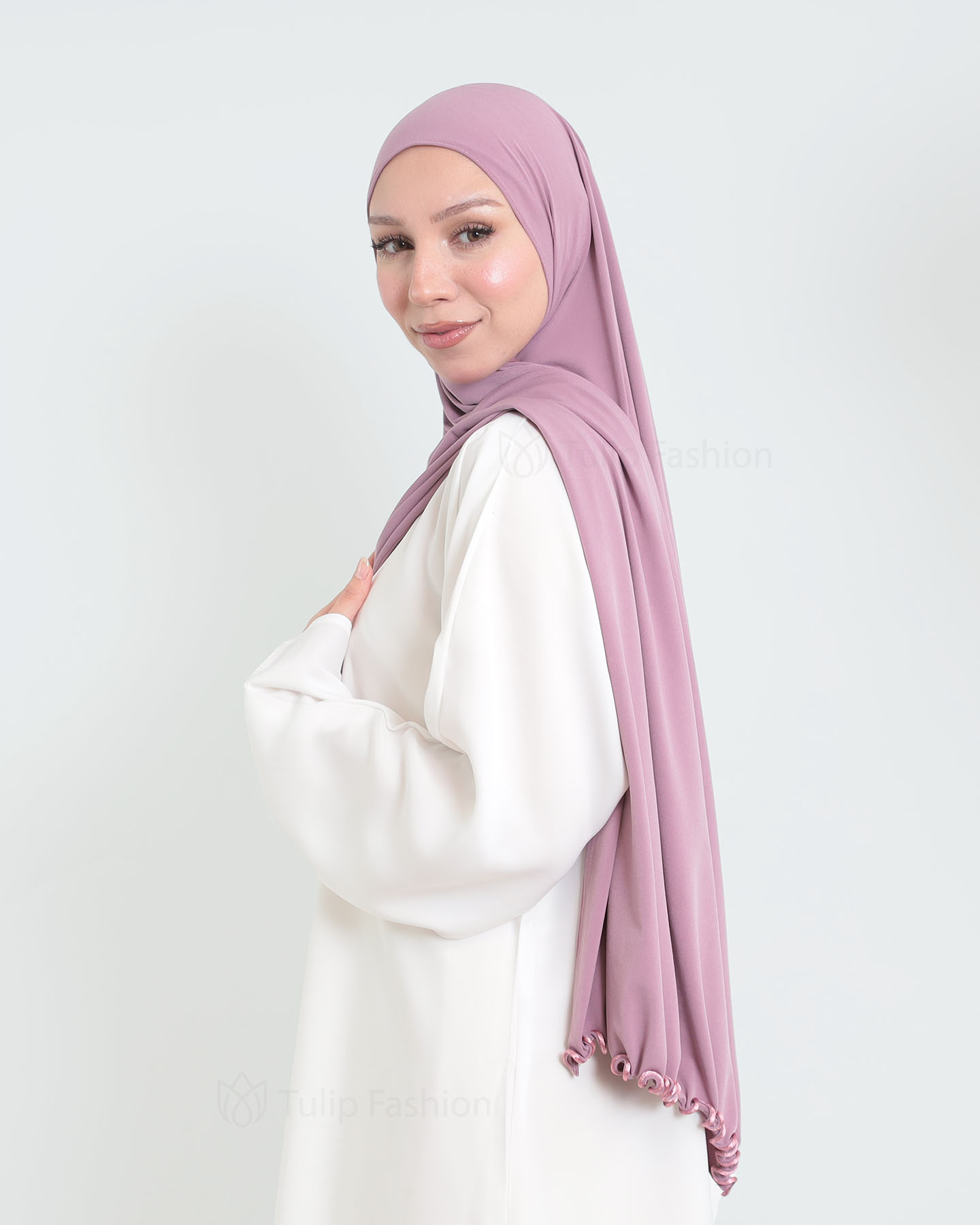 Hijab - Lycra - Mauve - 3