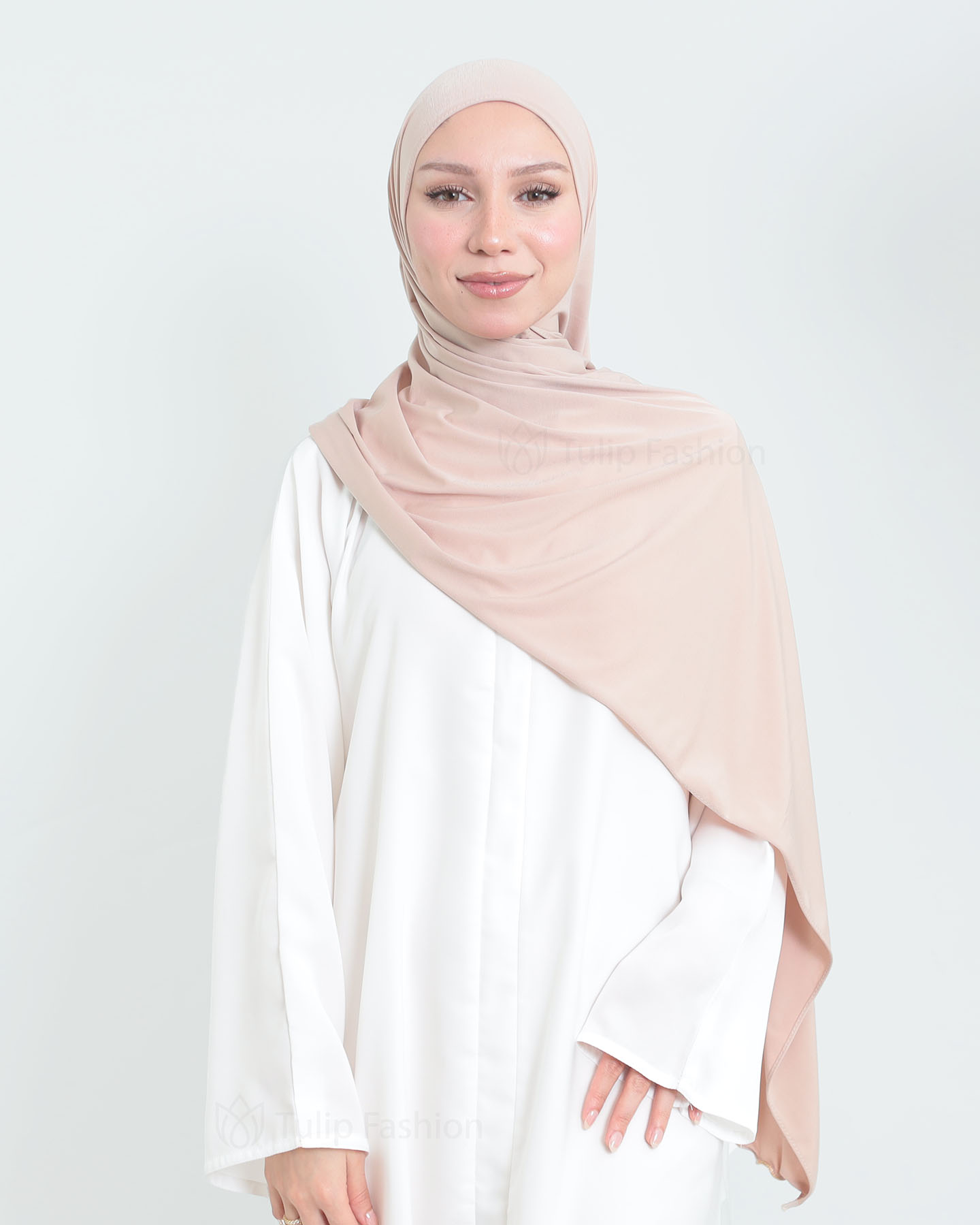Hijab - Lycra - Nude Beige - 2