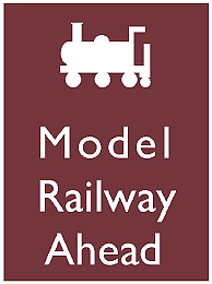 Skilt, lite: Model Railway Ahead
