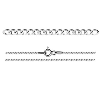 Panzarkedja tunn 42cm silver