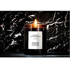 Urban.A Smoked Leather Luxury Black Small Glass Candle
