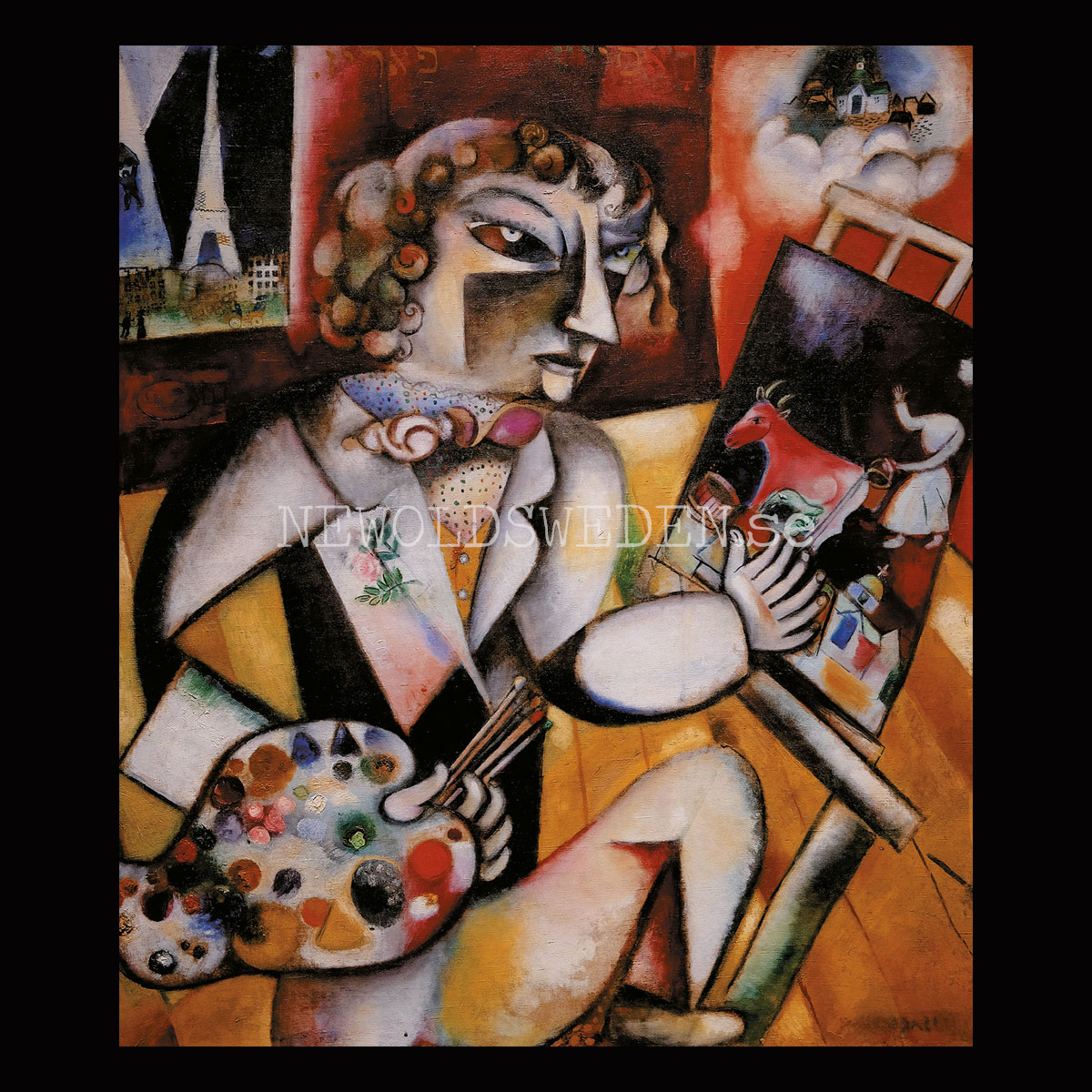 Self-Portrait with Seven Fingers 1000 Puzzel - 68 x 48 cm - Marc Chagall - PIATNIK - 11