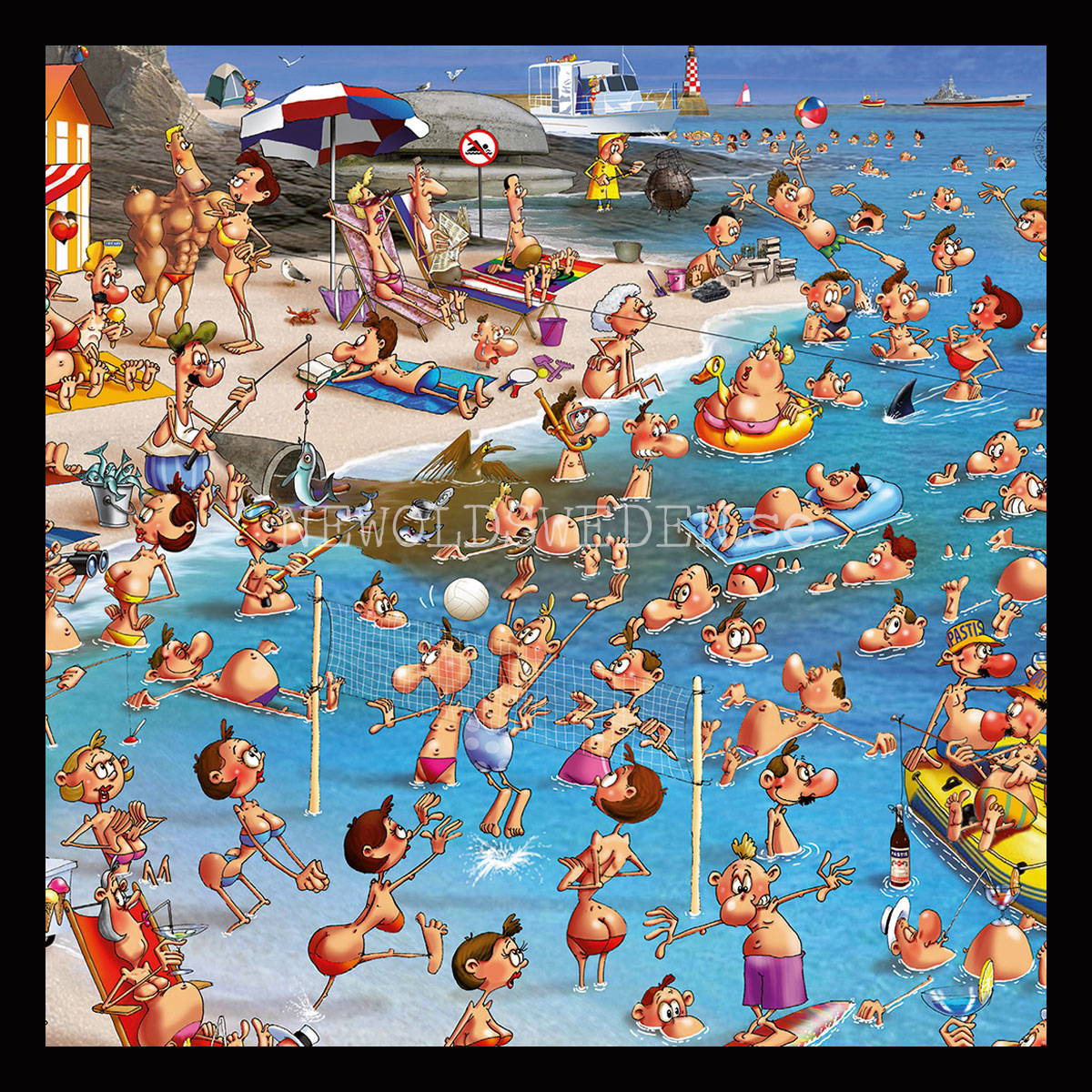 Beach 1000 Puzzel - 68 x 48 cm - François Ruyer - PIATNIK - 4