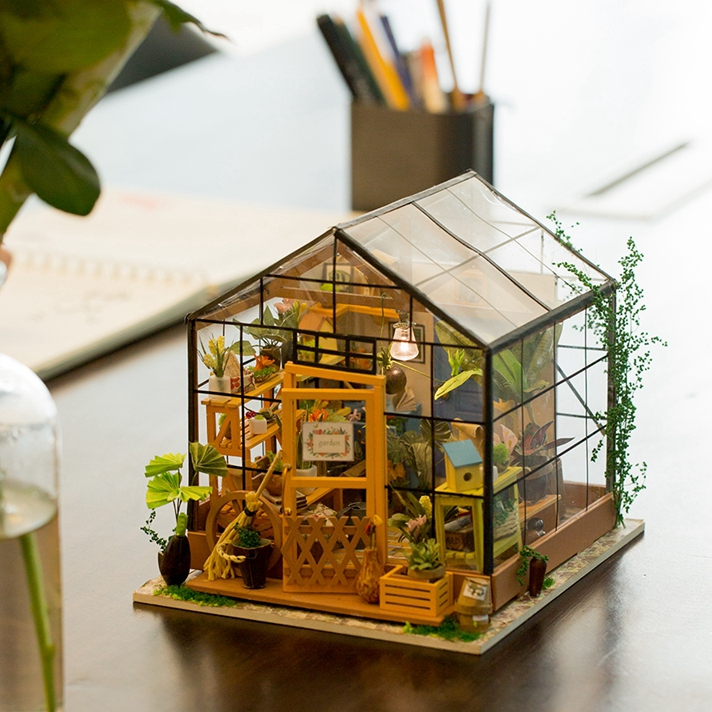 3D-Pussel i Trä med Belysning — Cathy's Flower House - 2