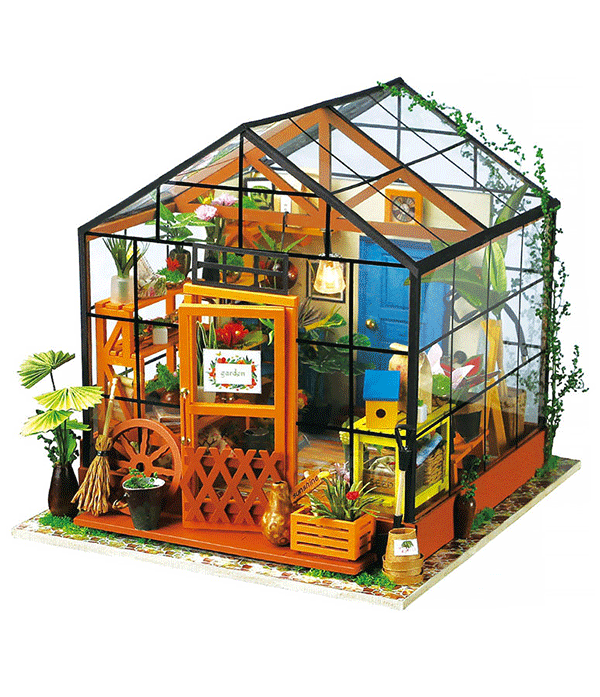 3D-Pussel i Trä med Belysning — Cathy's Flower House