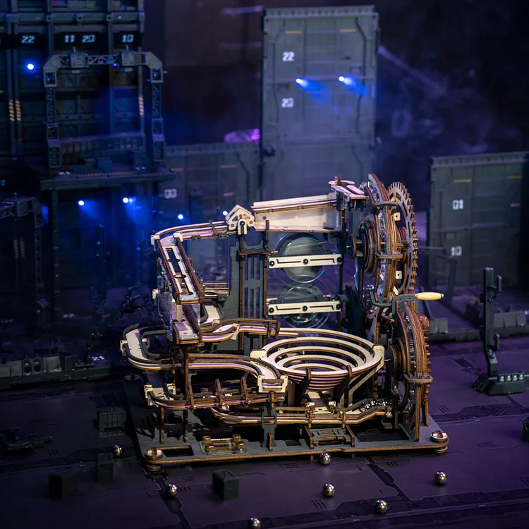 3D-Pussel i Trä med Kulbana — Marble Night City - 3