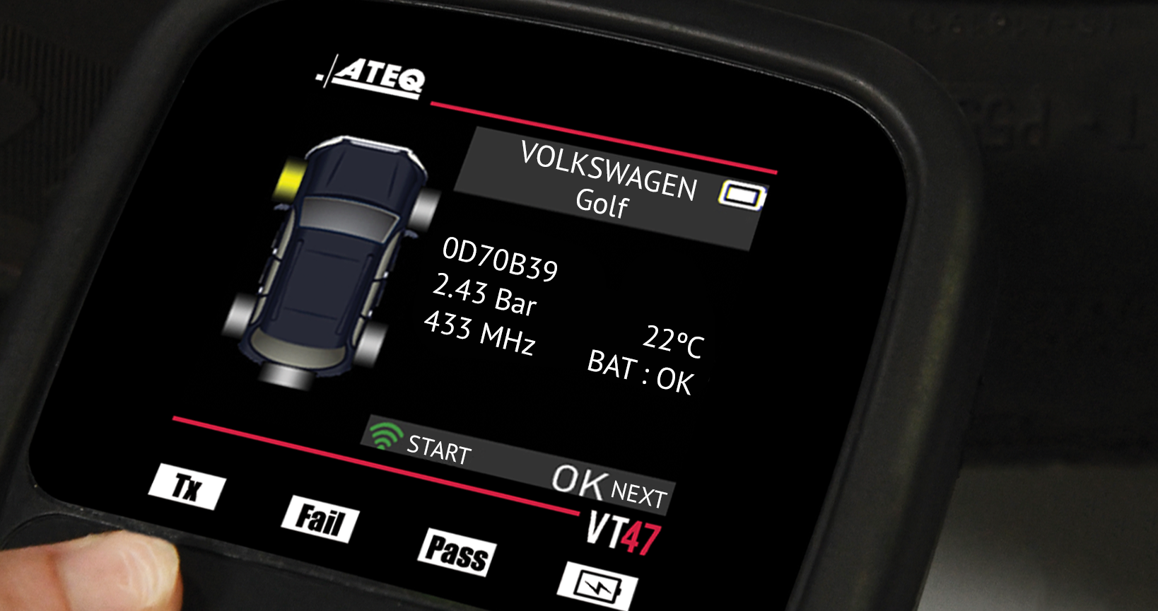 ATEQ VT47 BLE med OBD2 - 2