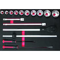 Dopsleutelset 3/4", 16 stuks IN EVA FOAM