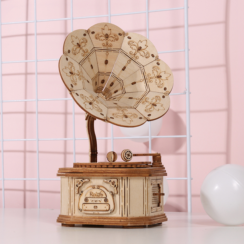 3D-Pussel i Trä —  Gramophone - 2