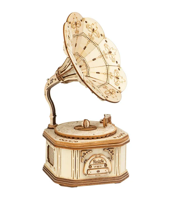 3D-Pussel i Trä —  Gramophone