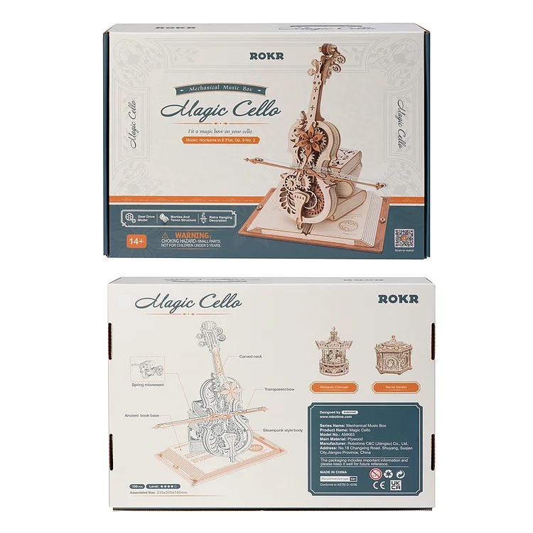 3D-Pussel i Trä med Musik — Magic Cello - 5