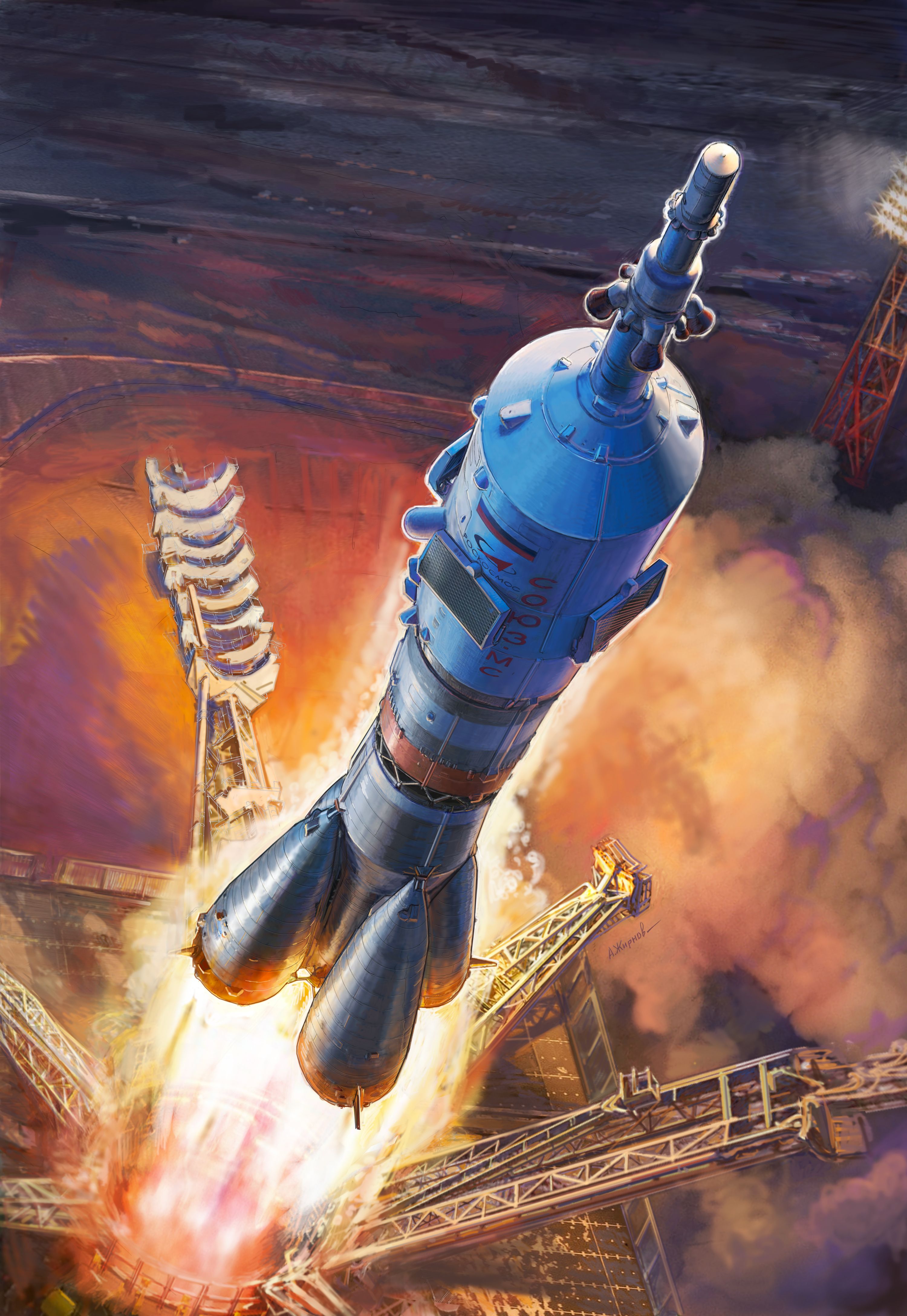 1/144 Soyuz 2.1a Launch vehicle Russian Space Rocket