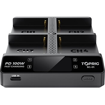 Accsoon Toprig 100W 4-Bay NP-F Fast Charger
