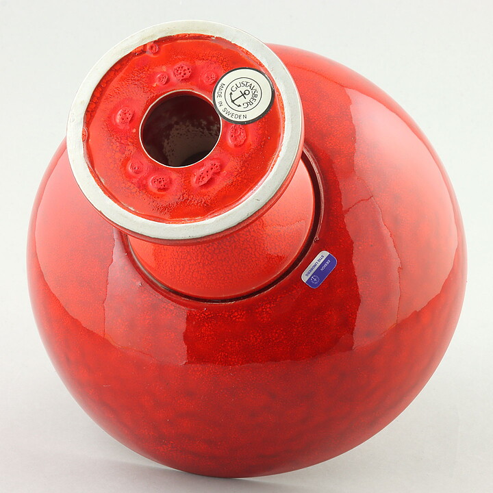 スティグ・リンドベリ  Tingシリーズ  朱色のボウル  18cm  1969年